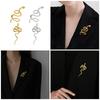 Stylish Gold Snake Pin Craft from Sturdy Steel Materials Portable Accessory for Adding Elegant Charm To Any Outfits
