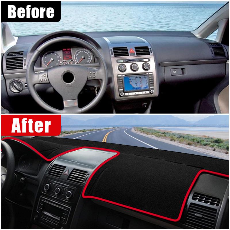 Для Volkswagen VW Touran 1T1 1T2 1T3 2003-2009 2010 2011 2012 2013 2014 2015 Автомобильный чехол на приборную панель, избегайте света, анти-УФ-коврик