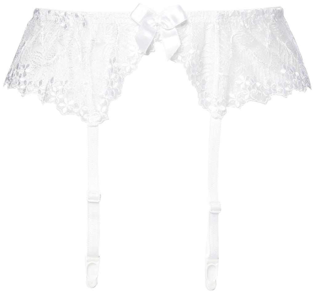 Garter Stocking Full Made In 535029 La Pomme White [La Pomme] Women's Belt, Stopper, Lace, Cosplay, Japan, Brand,