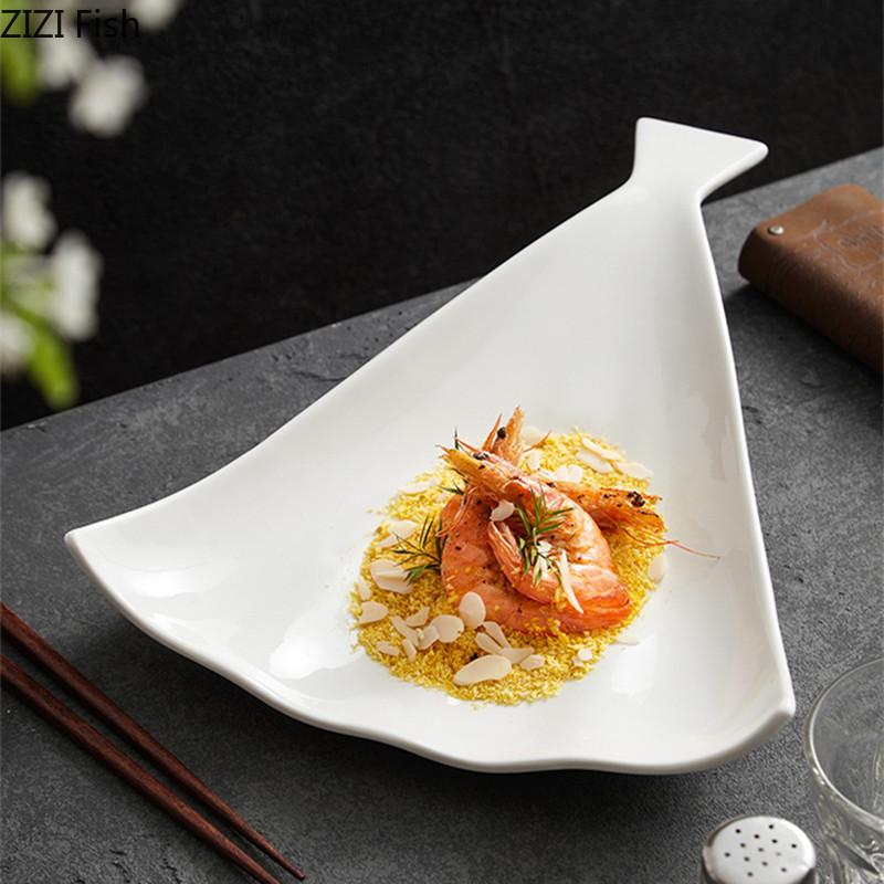 Главная Креативная веерообразная обеденная тарелка Белая салатная тарелка для стейка Светлая роскошная ресторанная тарелка для основного блюда Десертная тарелка для еды Декор