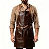 Adjustable Neck Strap PU Leather Apron Barber BBQ Grill Cooking Workwear Unisex Waterproof Oil Resistant