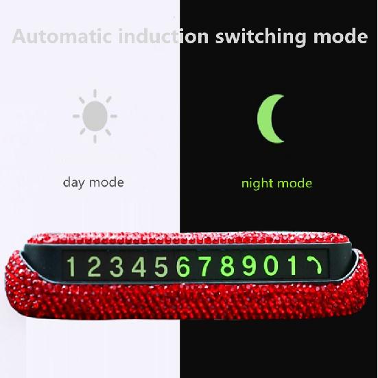 Роскошная автомобильная временная парковочная карта, коробка для телефонного номера, может быть спрятана, автомобильные блестящие аксессуары, гаджет для женщин/мужчин