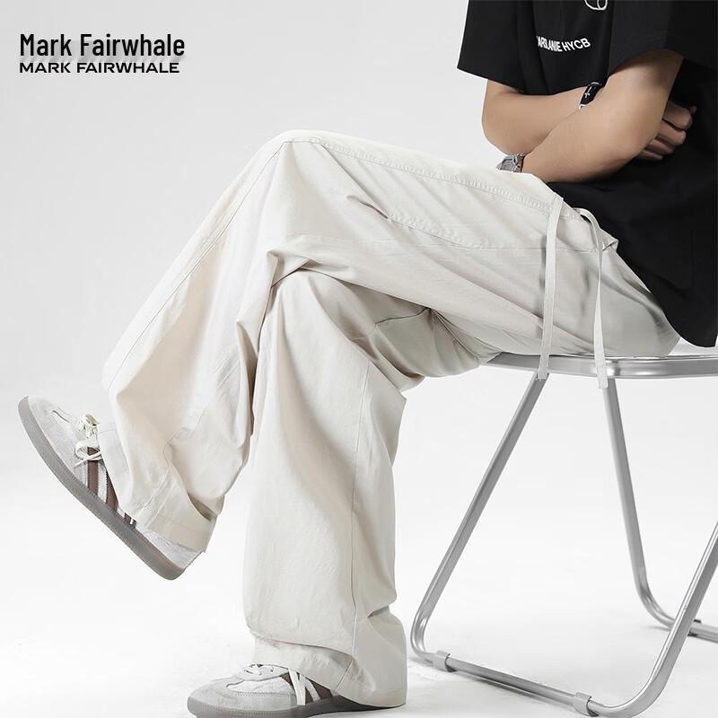 Mark Fairwhale Мужские свободные прямые повседневные брюки