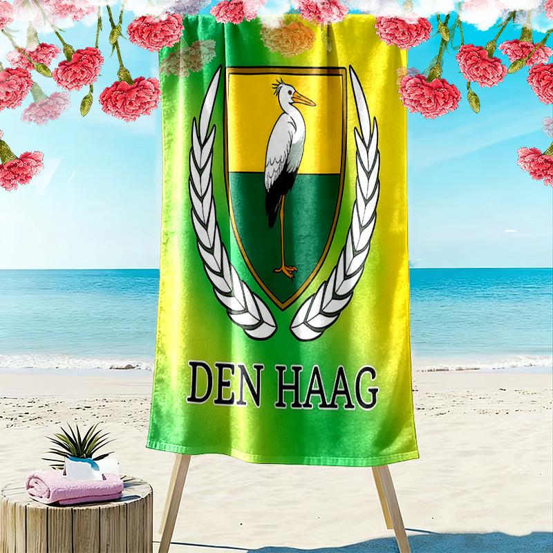Пляжное полотенце с принтом ADO Den Haag, большое, мягкое, быстросохнущее, для пляжа, кемпинга, плавания