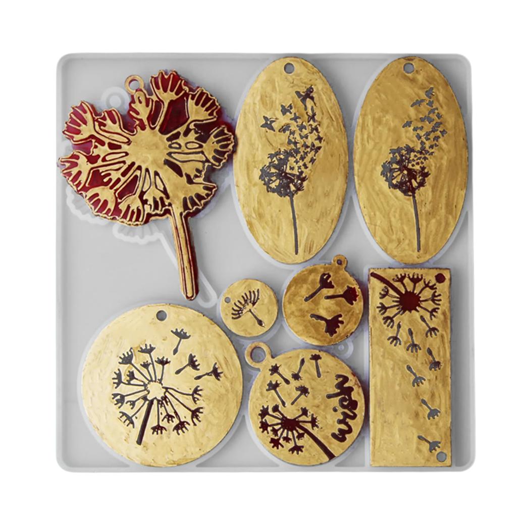 Одуванчик Ювелирный Шарм Смола Форма Мягкий Силикон Одуванчик Подвеска Форма Идеально подходит для Любителей и DIY Энтузиастов