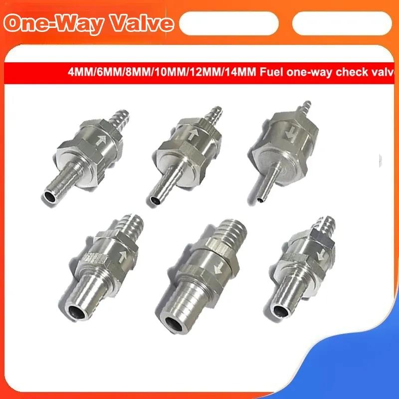 Fuel Check Valve Aluminum Alloy 4/6/8/10/12/14mm High Temp Resistance Automotive One Way Valve