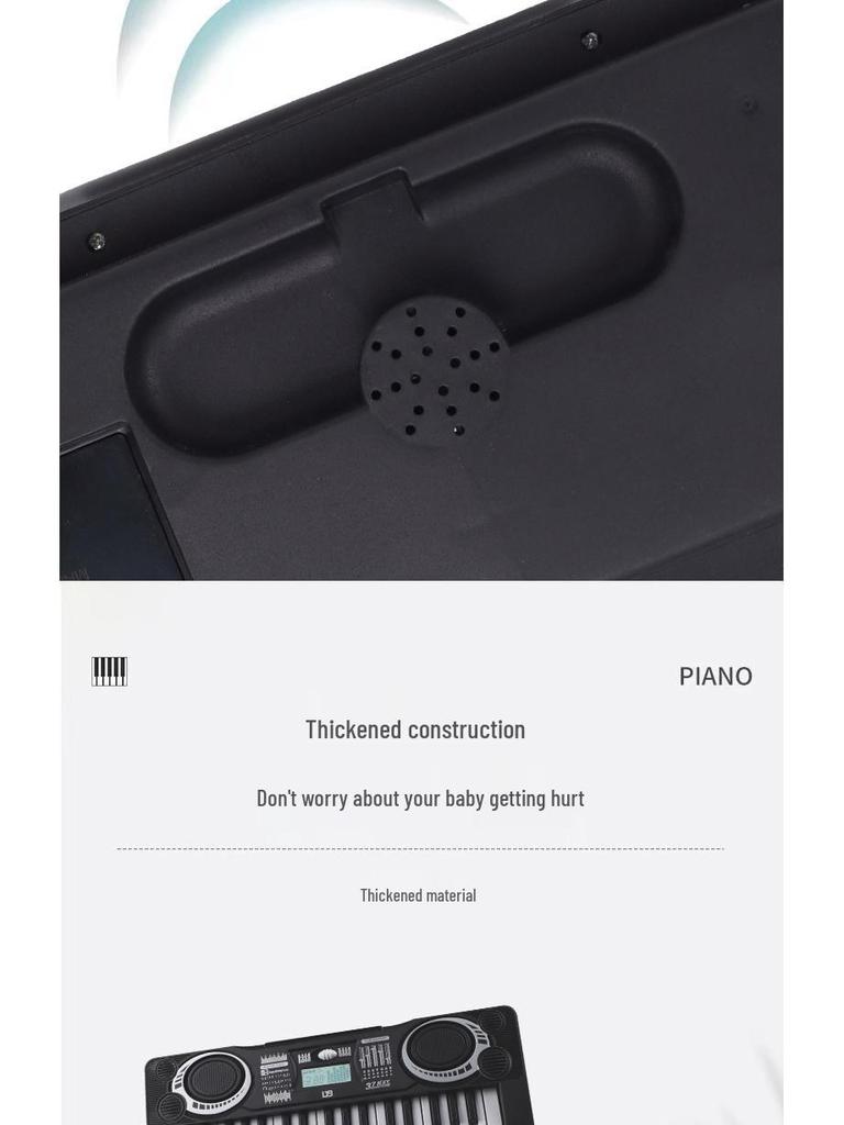 Детское электронное обучающее пианино с 37 клавишами