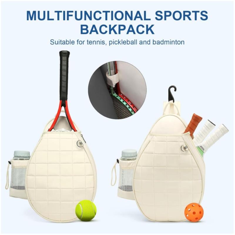 Shoulder Sports Racket Backpack, Large Capacity Travel Multi-compartment Storage Bag with Separate Shoe Compartment