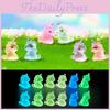 Adorable Cartoon Unicorn Figurine Resin Diy Miniature Night Light Decor Cute