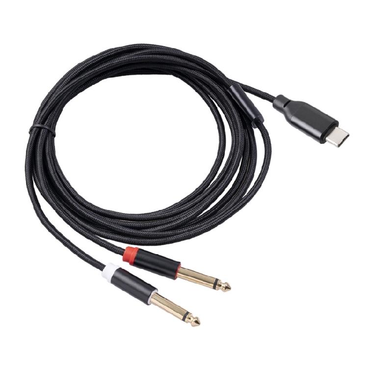 Кабель USB C на 6,35 мм TRS Кабель Type C на двойной 6,35 мм Широкая совместимость