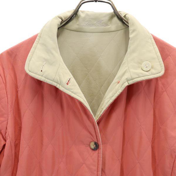 loro piana Made In Italy Reversible Quilted Jacket 46 Salmon Pink X Beige Women Used