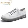 Fashion AIYUQI Loafers Ladies Genuine Leather Large Size Spring New Lace-up White Shoes Women Fashion Casual Soft Sole Flat Shoes Women