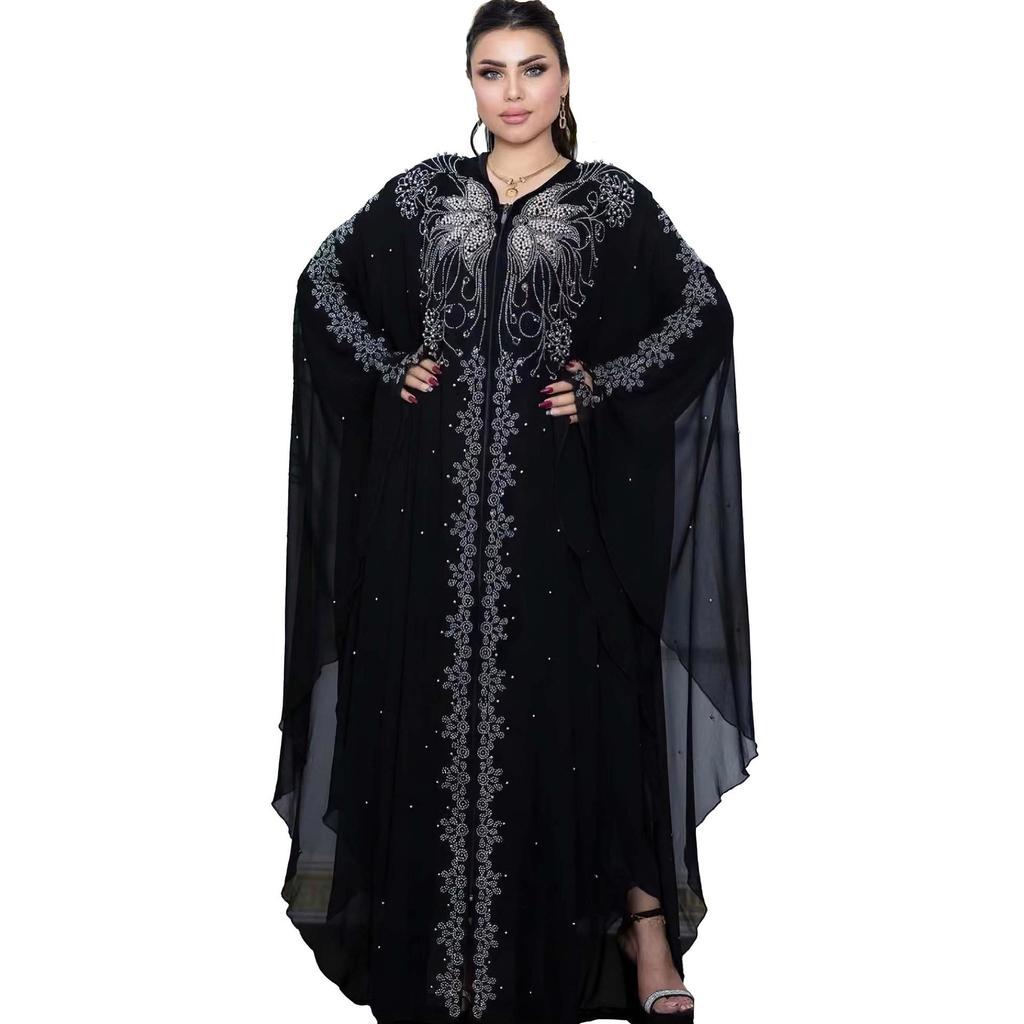 Plus Size Women's European & American Long Dress Abaya 8869
