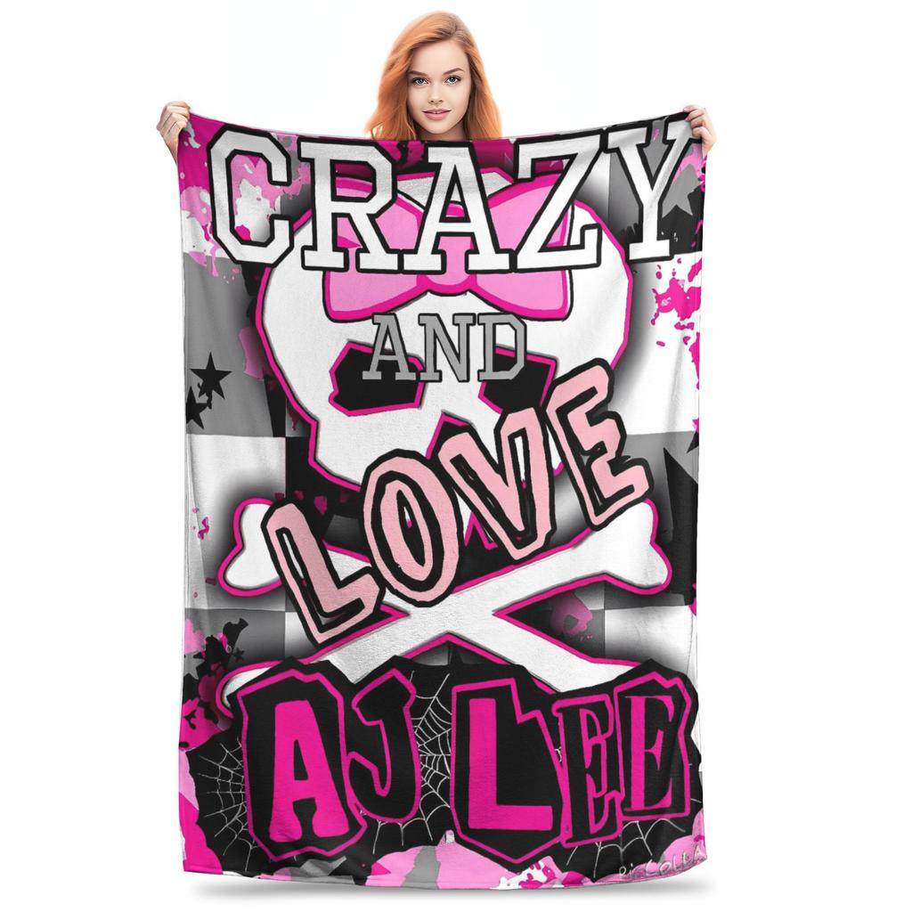 AJ Lee Wrestling Divas Bedding Throws Flannel Bedspread For Living Room Aesthetic Sofa Bed Cover