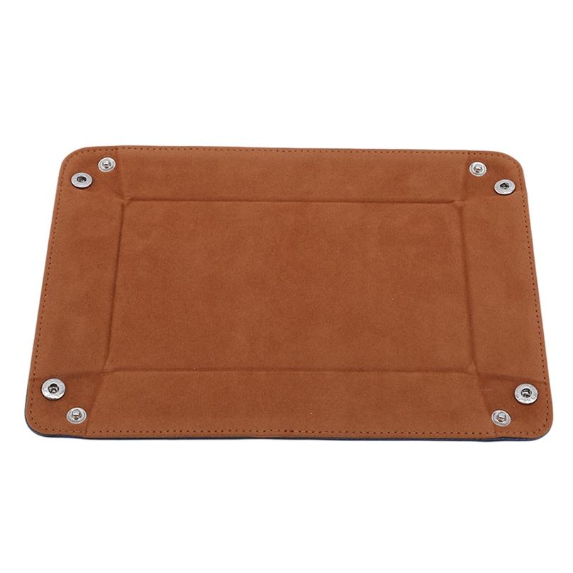 Dice Rolling Tray Pu Leather Collapsible Dice Tray Change Key Wallet Coin Box Tray