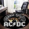 1 шт. Круглый ковер AC/DC Rock Office, Под офисные стулья, Спальня, Гостиная, Домашний декор a1022186