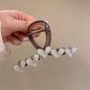 Korean Style Heart Claw Clip Plastic Hair Crab Clip Simple Love Heart Hair Claw  Women