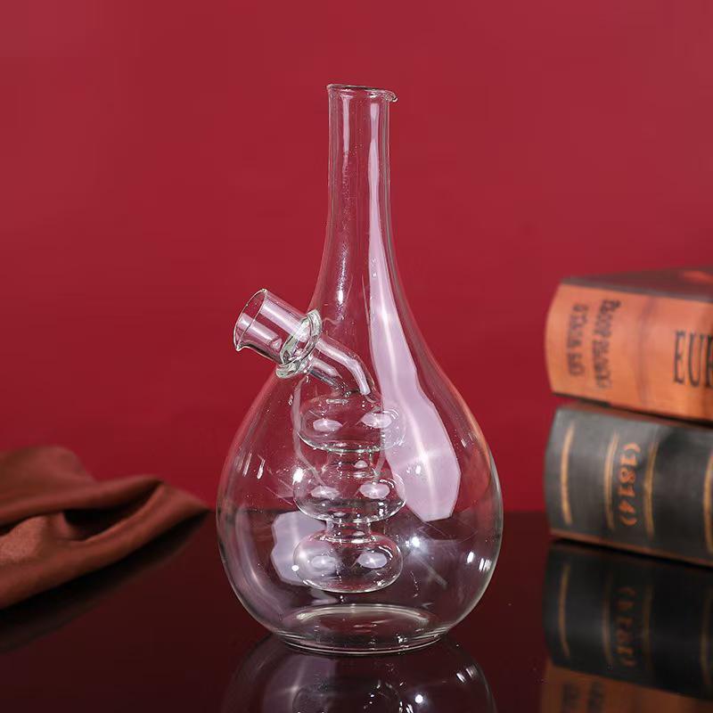 Герметичная неровная стеклянная бутылочка-диспенсер для масла и уксуса из боросиликатного стекла