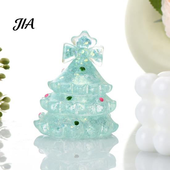 Soft Sensory Fidget Toys Christmas Tree Stress Ball, TPR Squeeze Toy for Relief, Glow Durable Balls in Dark Hand Toy, Holiday Gift Adults Kids