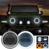 7 Inch LED Halo Headlights with Turn Signal Amber White DRL Compatible for Jeep Wrangler