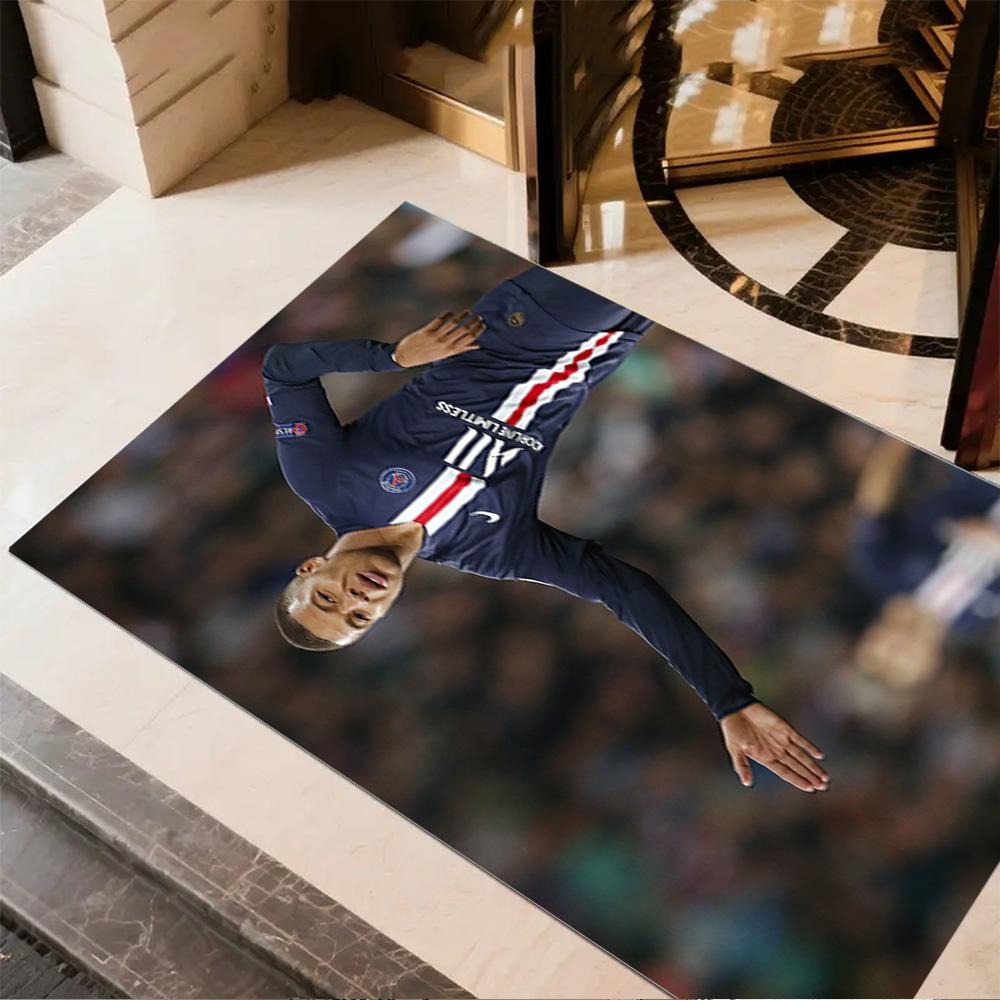 Football Player Goal Area Rug Suitable for Kitchen Dining Room Balcony Foyer Antislip Carpet Decorate Offices Perfect Gift for Friends & Family