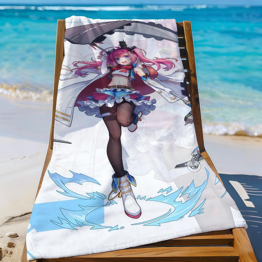 Игровое полотенце Saratoga Azur Lane Спортивное Быстросохнущее Туристическое Снаряжение для Кемпинга Песозащитное Мягкое Легкое Большое Пляжное Полотенце