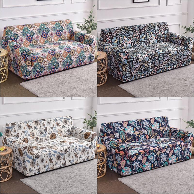 Flowers Printed Sofa Cover Elastic Spandex Sofa Slipcover Stretch Sofa Covers For Living Room Furniture Protector