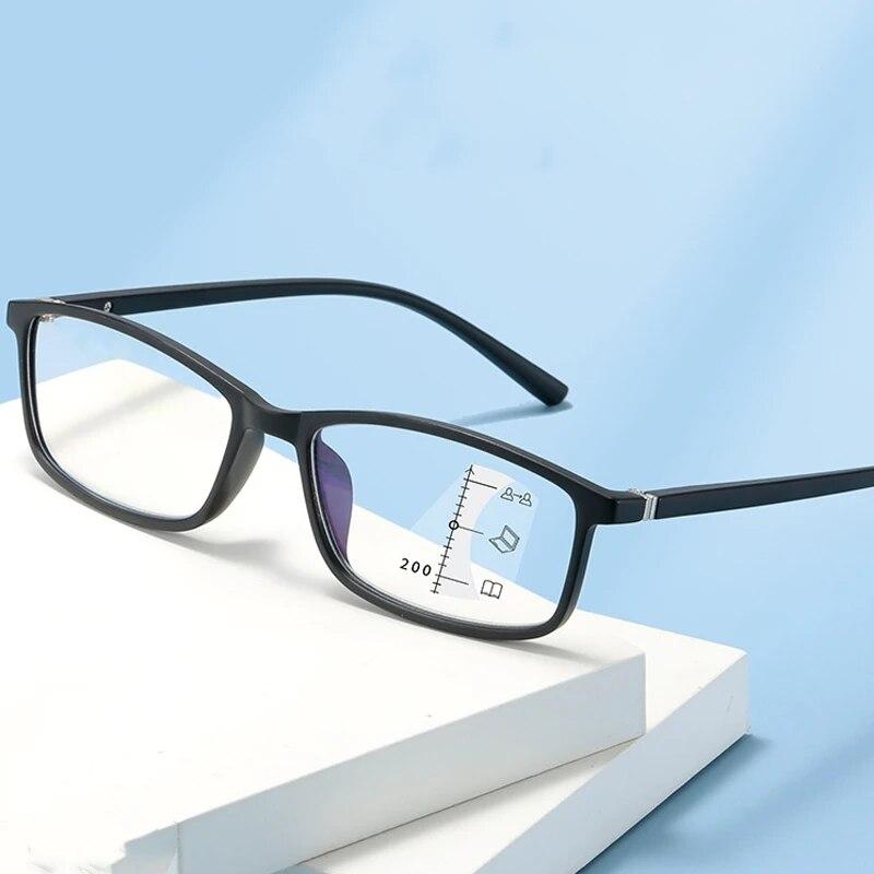 Прогрессивные мультифокальные очки для чтения для мужчин и женщин, анти-синий свет, очки для ближнего и дальнего зрения, пресбиопия