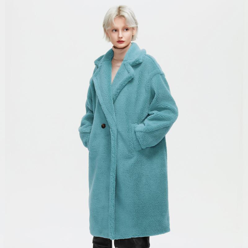 ziai Пальто Тедди с заниженными плечами и наклонными карманами