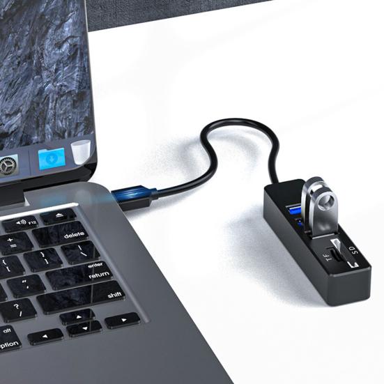 USB-хаб Многофункциональная док-станция Plug and Play Высокоскоростная передача данных USB2.0 Кардридер SD/TF 5-в-1 Многопортовый адаптер