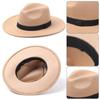 Winter Autumn Vintage Stage Performance Wide Brim Woolen Cowboy Hat Panama Fedora Hat Jazz Cap
