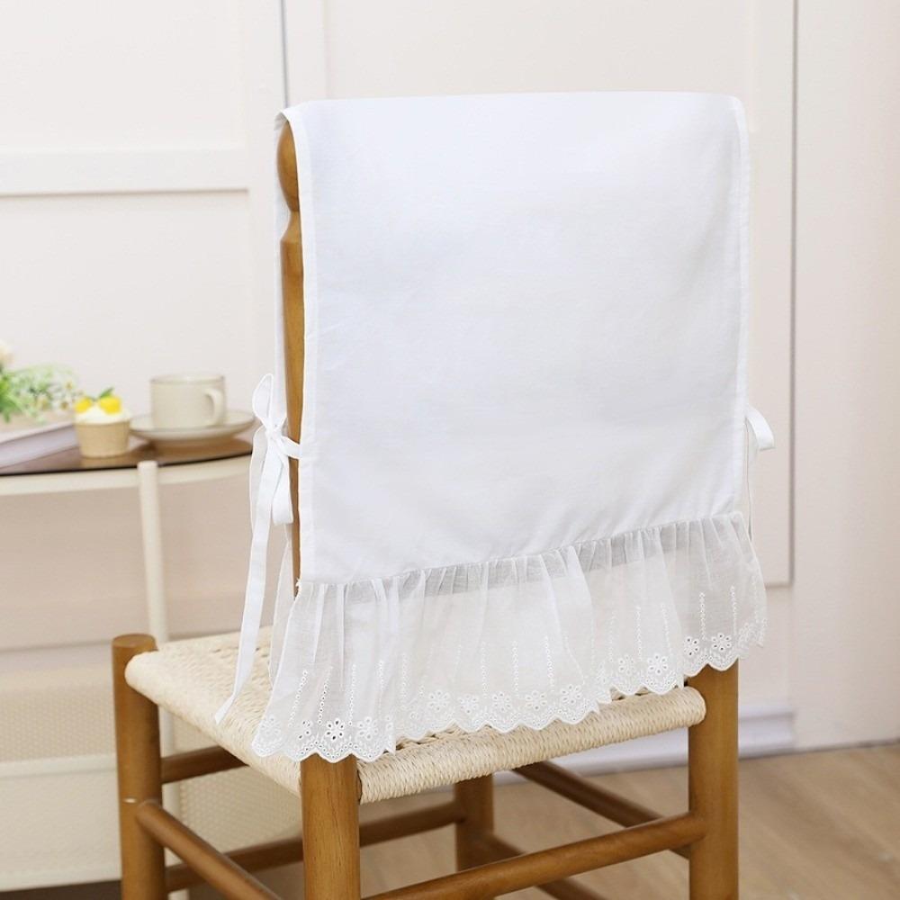White Chair Back Cover Household Chair Backrest Cover Simple Chair Covers Wedding Decoration