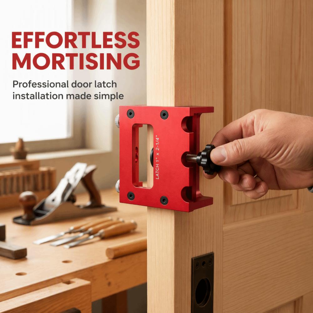 Clamp On Design Door Latch Mortise Tool Aluminum Alloy Mortise Template Kit For Wood Doors