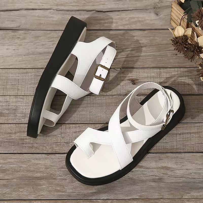 New Large-size Set of Toe Thick-soled Roman Women's Sandals
