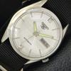VINTAGE SEIKO 5 AUTOMATIC 7009A JAPAN MENS SILVER COLOR DIAL WATCH A701573-5 R206b-a701573