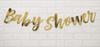 Inkdotpot Metallic Gold Baby Shower Cursive Bunting Gender Reveal Bunting Flag Baby Gender Show Party Supplies Pregnancy