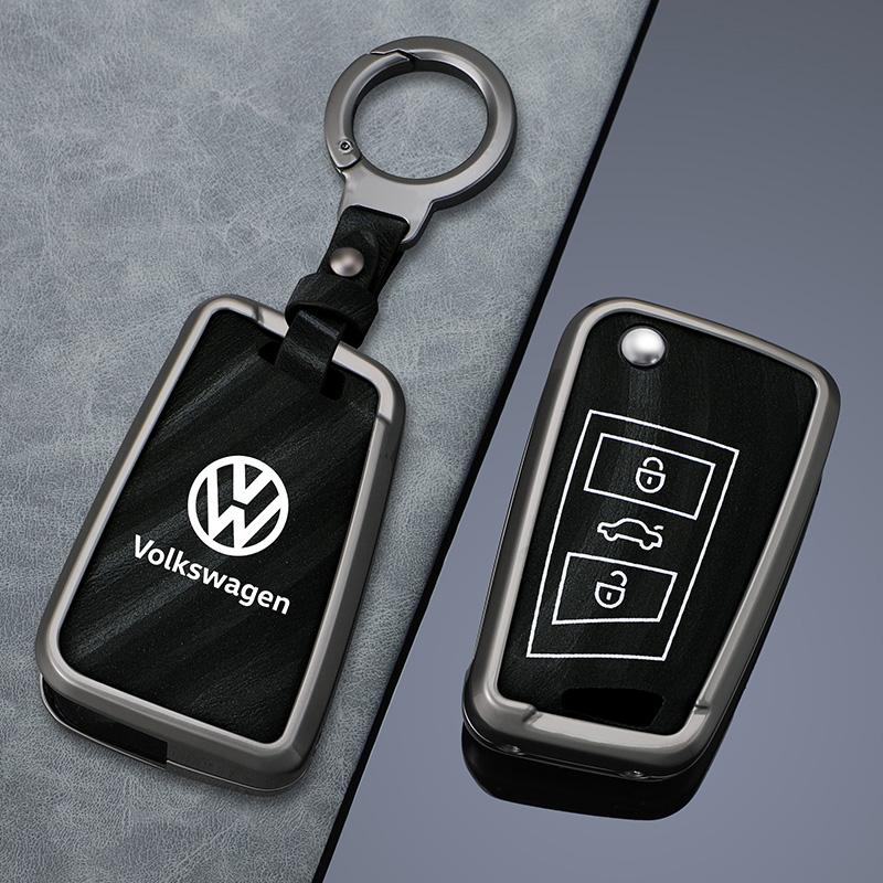 For VOLKSWAGEN VW Zinc Alloy Car Smart Remote Gray Key Case Cover Shell Holder For VW Volkswagen Golf 7 MK7 Tiguan MK2 T-roc T-c