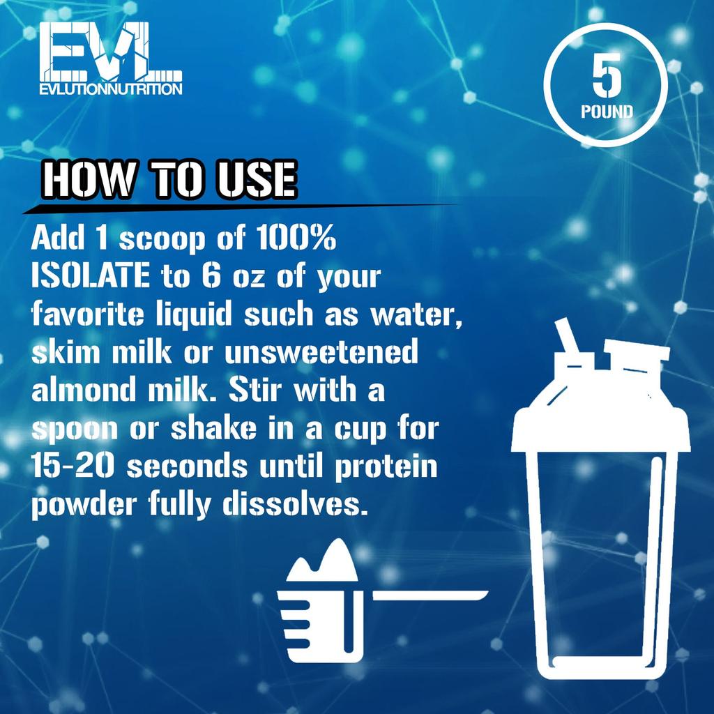 EVLution Nutrition 100% Whey Protein Isolate, Chocolate Peanut Butter Flavor, 2.268 Kg (5 Lbs)