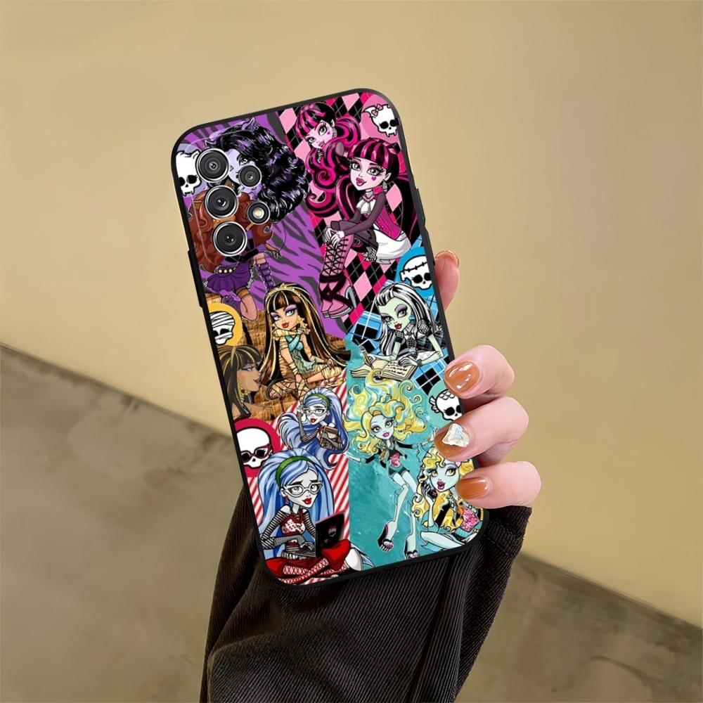 M-MonsterS Cartoon High Phone Case For Samsung S24 S25 S20 S26 S21 S22 S23 Ultra Fe Plus A05 A06 A16 A26 A36 A56 Cover