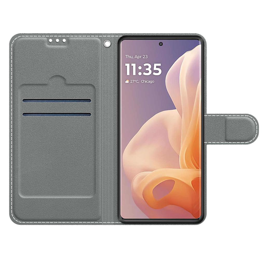 Роскошный окрашенный кожаный чехол-кошелек из искусственной кожи в стиле книги для Motorola Moto G85/G75/G55/G35/G24 Power/G15/G05/G84/G54 Power/G34/G24/Edge 40/G14