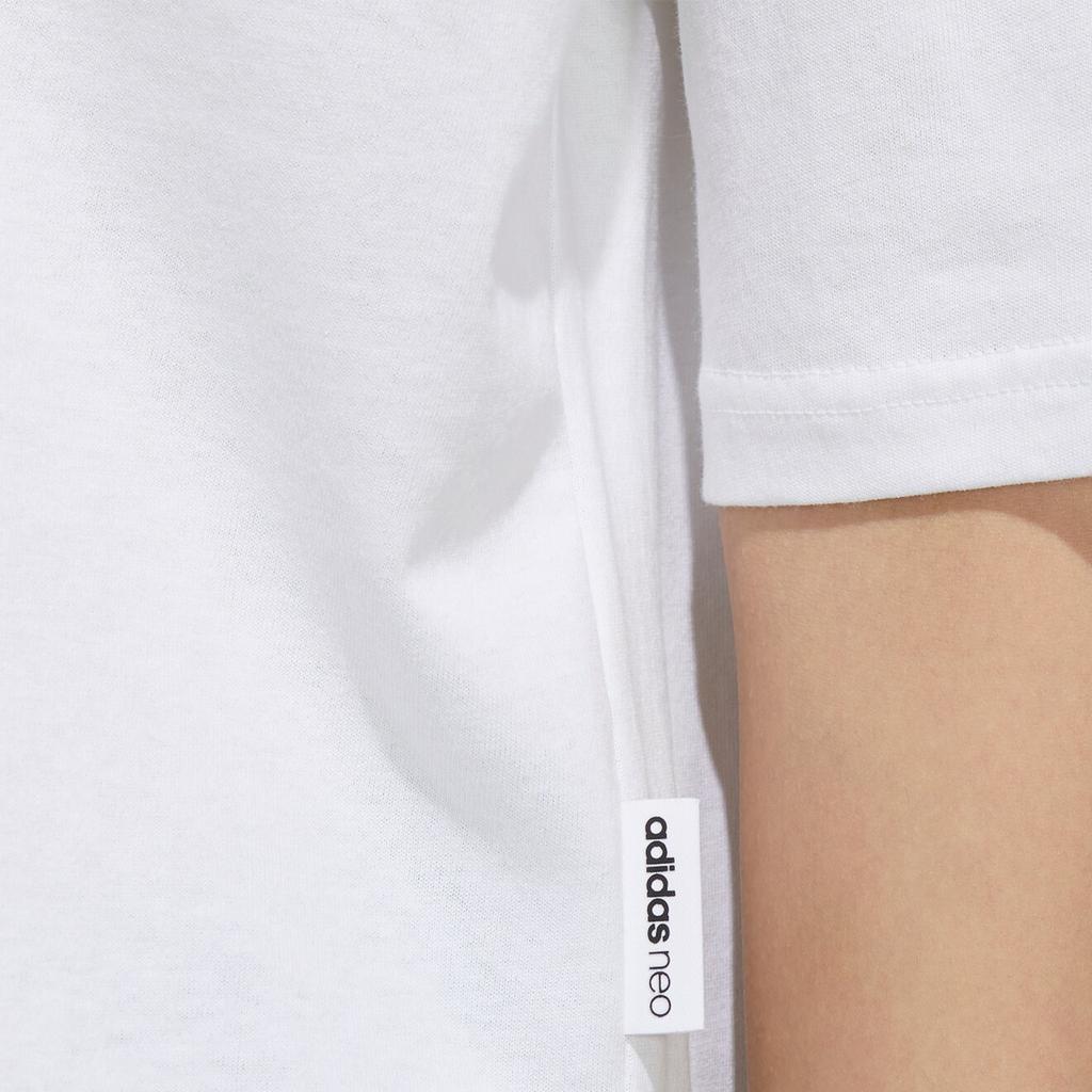 Adidas Neo Sports Round Neck Smiley Print T-Shirt Women Tops White H61980