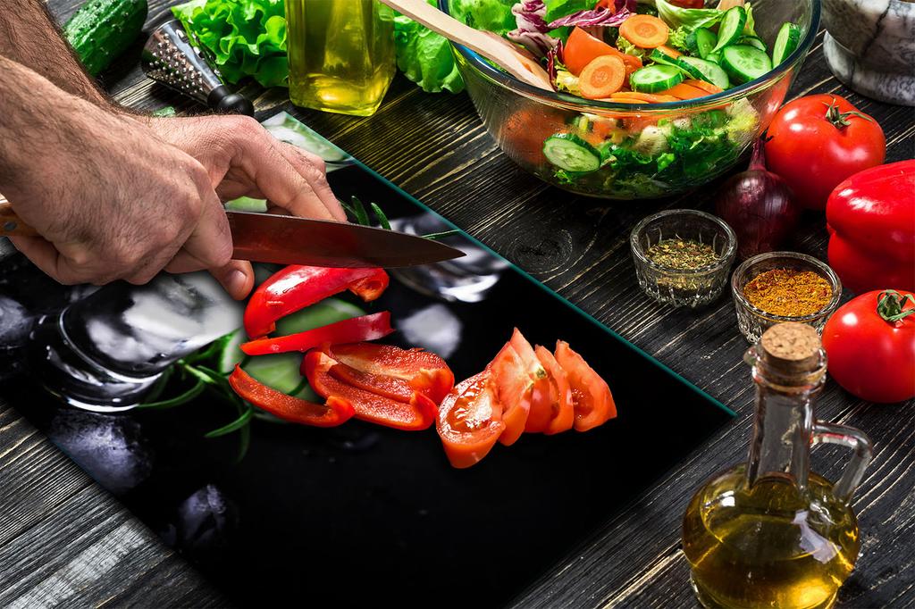 GLASS CUTTING BOARD 52x40 BLACK