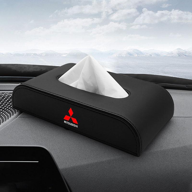 Автомобильный держатель для салфеток, органайзер в подлокотник для Mitsubishi Outlander Lancer 10 9 ASX RALLIART Eclipse L200 Pajero