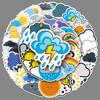50 Weather Doodles Cartoon Fresh Children's Gourmet Skateboard Water Cup Suitcase Stickers