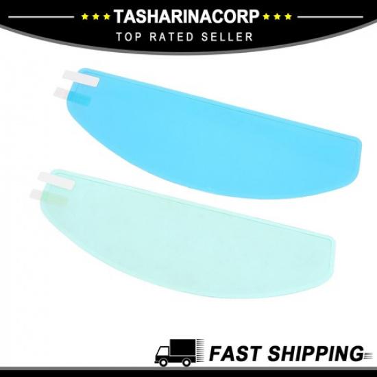 2 Pcs 9.65" x 3.46" Rain Proof Anti Fog Film for Motorcycle Helmet Universal New
