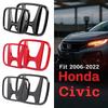 CNJ1 Upgrade ABS 5 Colors(Carbon Fiber/Red) for Honda Civic Emblem Badges Kit 8/9.5/10/11 Gen 2006-2022, Front+Rear Logo Replacement