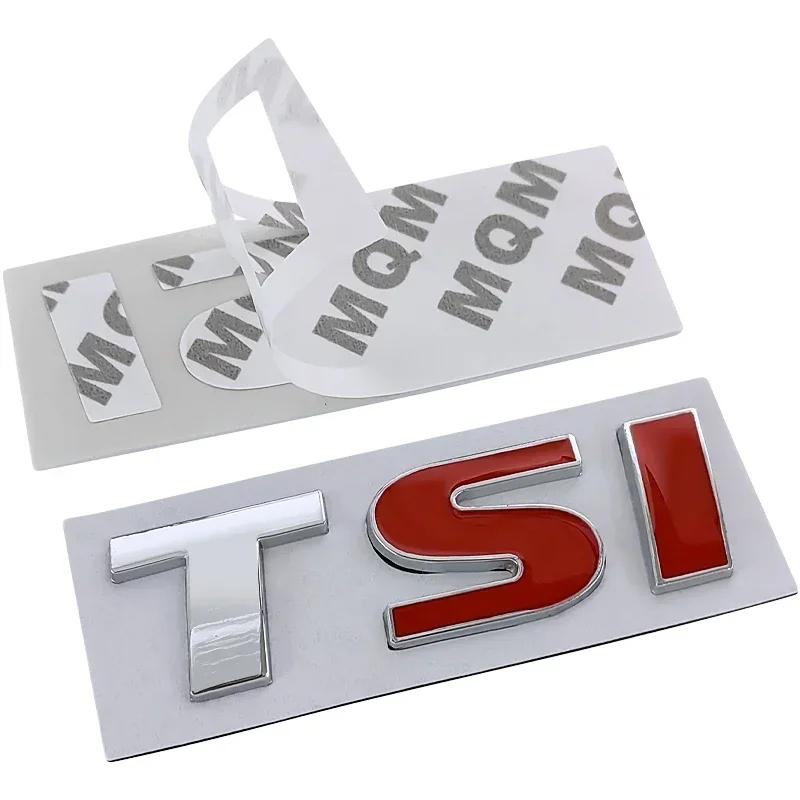 Metal TSI Car Body Side Emblem Rear Trunk Badge Sticker for Volkswagen VW Touareg Tiguan Polo Vento Golf Passat Jetta Sagitar
