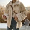 Lamb Wool Sweatshirt Women's Thickened Warm Cardigan Loose Short Coat