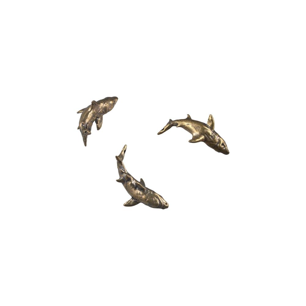 Shark Shark Statue Solid Brass Miniatures Figurines Personality Keychain Pendant  Car Keychain