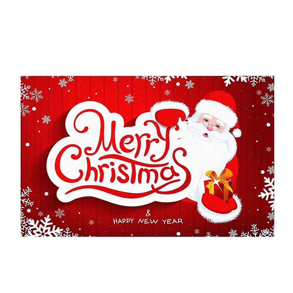 Bedroom Kitchen Rugs Xmas Bathroom Mat Christmas Decoration Hallway Mat Door Mat Corridor Carpet
